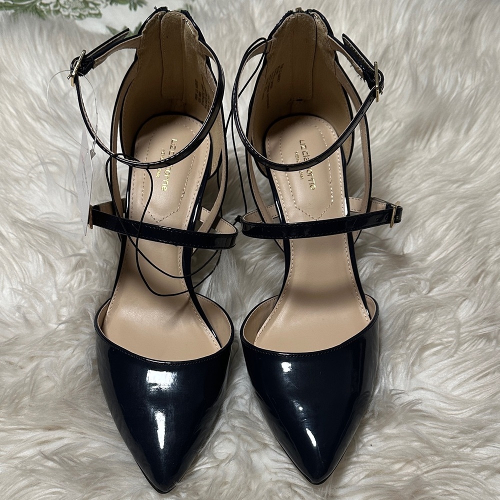Liz Claiborne Glossy Navy Heels